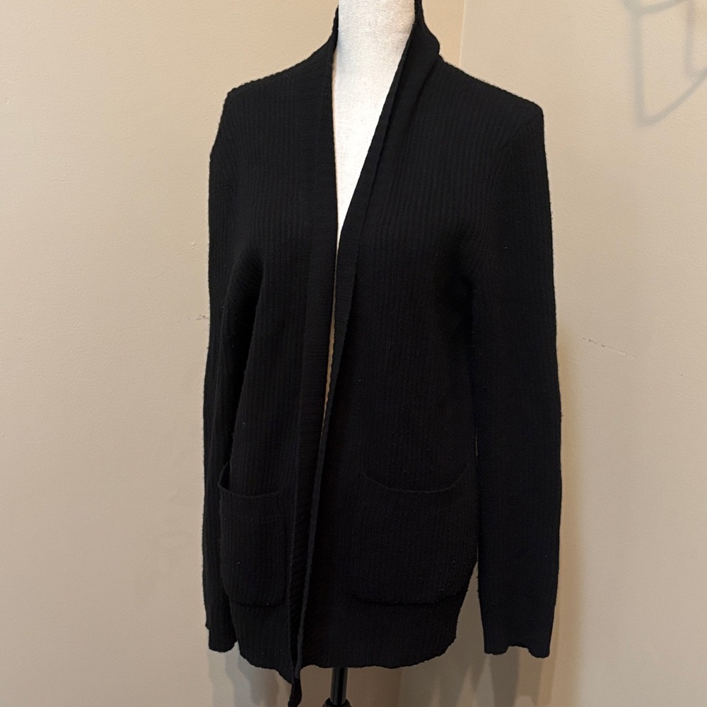 Baldwin Kansas City Wool + Cashmere Open Front Two‎ Pocket Cardigan Sweater
